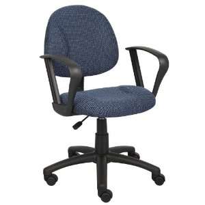  Boss Blue Deluxe Posture Chair W/ Loop Arms: Furniture 