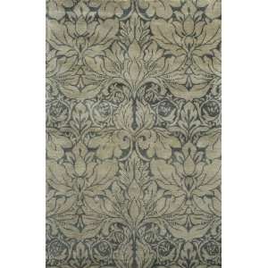   Teal Blue Leaves Contemporary 96 x 136 Rug (AQ 02): Home & Kitchen