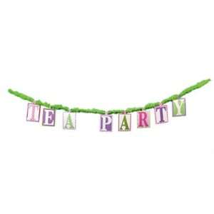  Tea Party Letter Banner On Marabou   Party Decorations 