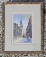 Original Signed Framed Watercolor Painting New Orleans USA  