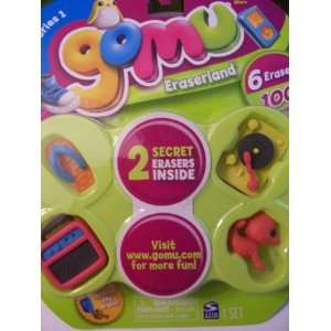 Gomu Series 1 Set of 6 Erasers (Sandle, Record Player 