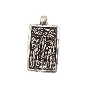  Green Girl Pewter Adam and Eve 20x35mm Charms Arts 