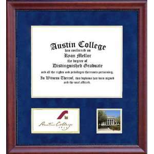  Austin College Diploma Frame in Blue Suede Sports 