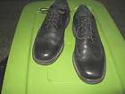 ROCSPORTS BLACK WINGTIP LEATHER OXFORD SHOES 8.5M