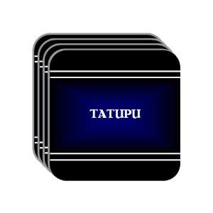 Personal Name Gift   TATUPU Set of 4 Mini Mousepad Coasters (black 