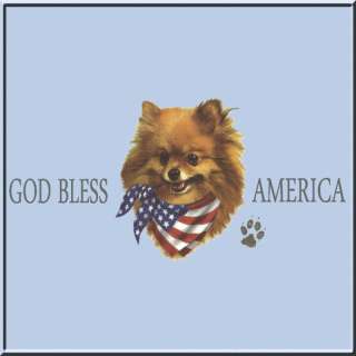 God Bless America Pomeranian Flag Shirt S 2X,3X,4X,5X  