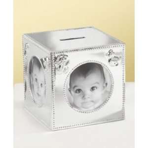    First Impressions Baby Boy or Girl Cube Bank Silver