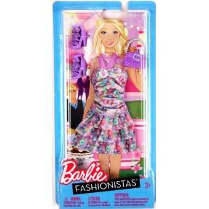  Barbie Fashionistas   Purple Floral Dress: Toys & Games