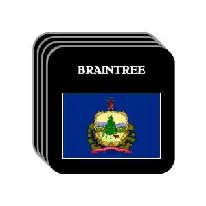  US State Flag   BRAINTREE, Vermont (VT) Set of 4 Mini 
