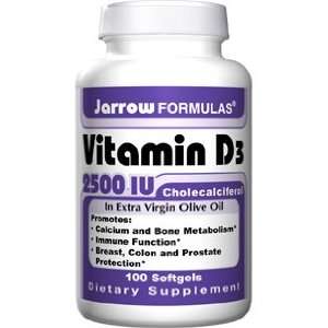  Vitamin D3 2500 IU 100 softgels