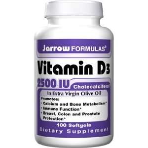  Vitamin D3 2500 IU 100 softgels: Health & Personal Care