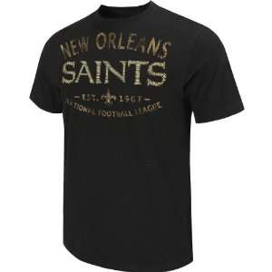  New Orleans Saints Zone Blitz II T Shirt   Black: Sports 
