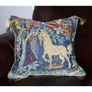   Unicorn Medieval Tapestry Cushion/pillow Cover 17x17: Home & Kitchen