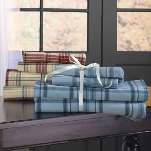  Tanplaid Fireside Flannel Sheet Set   King