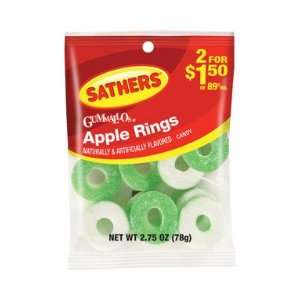 Sathers 10132 Gummallos Apple Rings   2.75 Oz (Pack Of 12)  