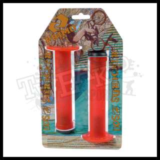 NEW Primo Stricker BMX Bike Bicycle Grips   Clear Red  