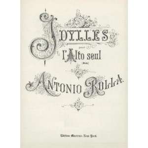  Rolla, Antonio   Six Idylls for Viola Solo. Published by 