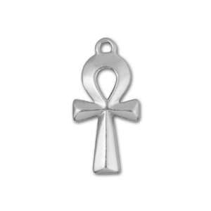  Rhodium Plated Large Ankh Charm Arts, Crafts & Sewing