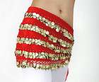 Belly Dance Hip Scarf Coins Wrap Belt Velvet Skirt Danc