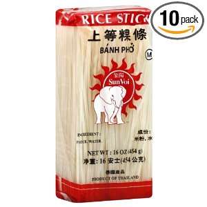 Sunvoi Rice Stick 3 mm, 16 Ounce (Pack of 10)  Grocery 