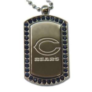   Fan Tag Necklace Team Colored Swarovski Crystals: Sports & Outdoors