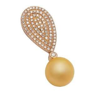   Rose Gold Brilliant Yellow Pearl Diamond Pendant: Avianne & Co