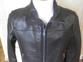 NWOT PRADA Italian Designer Brown Leather Mens Jacket Coat ART SYV133 