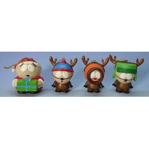 Set of 4 South Park Kenny, Cartman, Stan & Kyle Christmas 