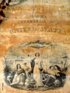 Map of United States 1847 Chapins Ornamental Map  