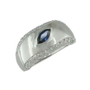  Brookline 14K White Gold Sapphire & Diamond Ring Jewelry