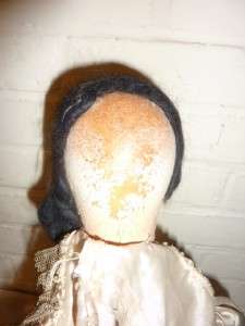 26 Antique French Boudoir Doll composition cloth vtg  