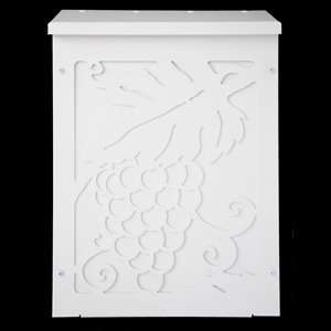   Grapevine Vertical Wall Mount Mailbox in White: Home Improvement