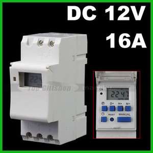   Digital LCD Programmable Timer DC 12V 16A Time Relay Switch  