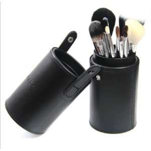   12 pcs Portable Colorful Makeup Brushes With Leather Pot Beauty