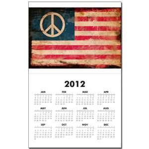   Print w Current Year Worn US Flag Peace Symbol: Everything Else