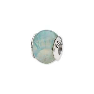  Natural Light Blue Cracked Agate Stone Charm Jewelry