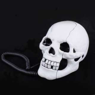 Fearful Human Head Skull Shape Novelty Telephone Phone  