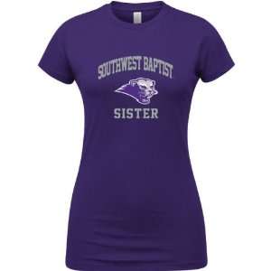  Southwest Baptist Bearcats Purple Womens Sister Arch T 