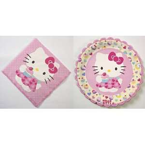   Hello Kitty Large Paper Plates and Napkins by Meri Meri: Toys & Games