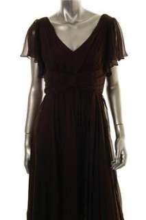 Suzi Chin NEW Brown Versatile Dress Silk Embellished 8  