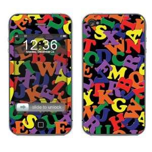  System Skins Alphabet Soup Skin Decal for Apple iPhone 4 