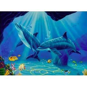  Dolphin Cave Wall Mural