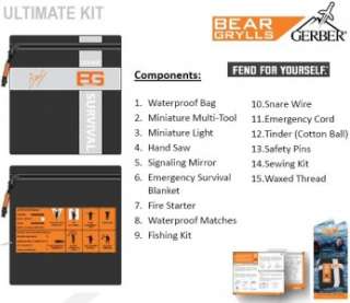 Gerber Bear Grylls Ultimate Survival Kit New 31 000701  