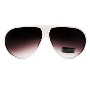   Sport Aviator Sunglasses Striped Lightweight   White 