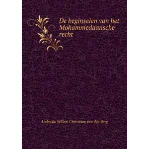   recht . Lodewijk Willem Christiaan van den Berg Books