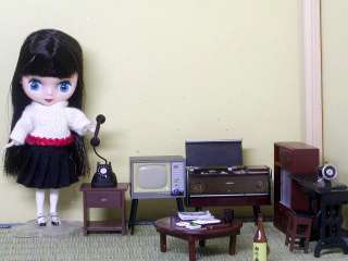 Japanese Dollhouse Miniature Antique Television TV  