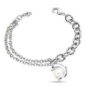  Morellato Ladies Bracelet in White Steel with Cultivated 