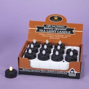  Club Pack of 72 Battery Operated Black Flickering Tea 