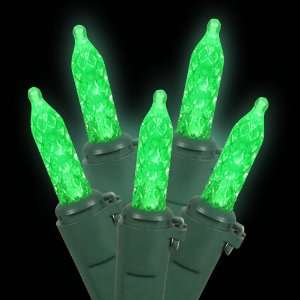  Set of 70 Green LED M5 Mini Christmas Lights   Green Wire 