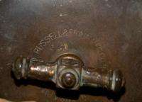 BROKEN Antique 1890 RUSSELL & ERWIN MFG CO Bronze Twist DOORBELL Clock 